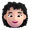 woman curly hair emoji